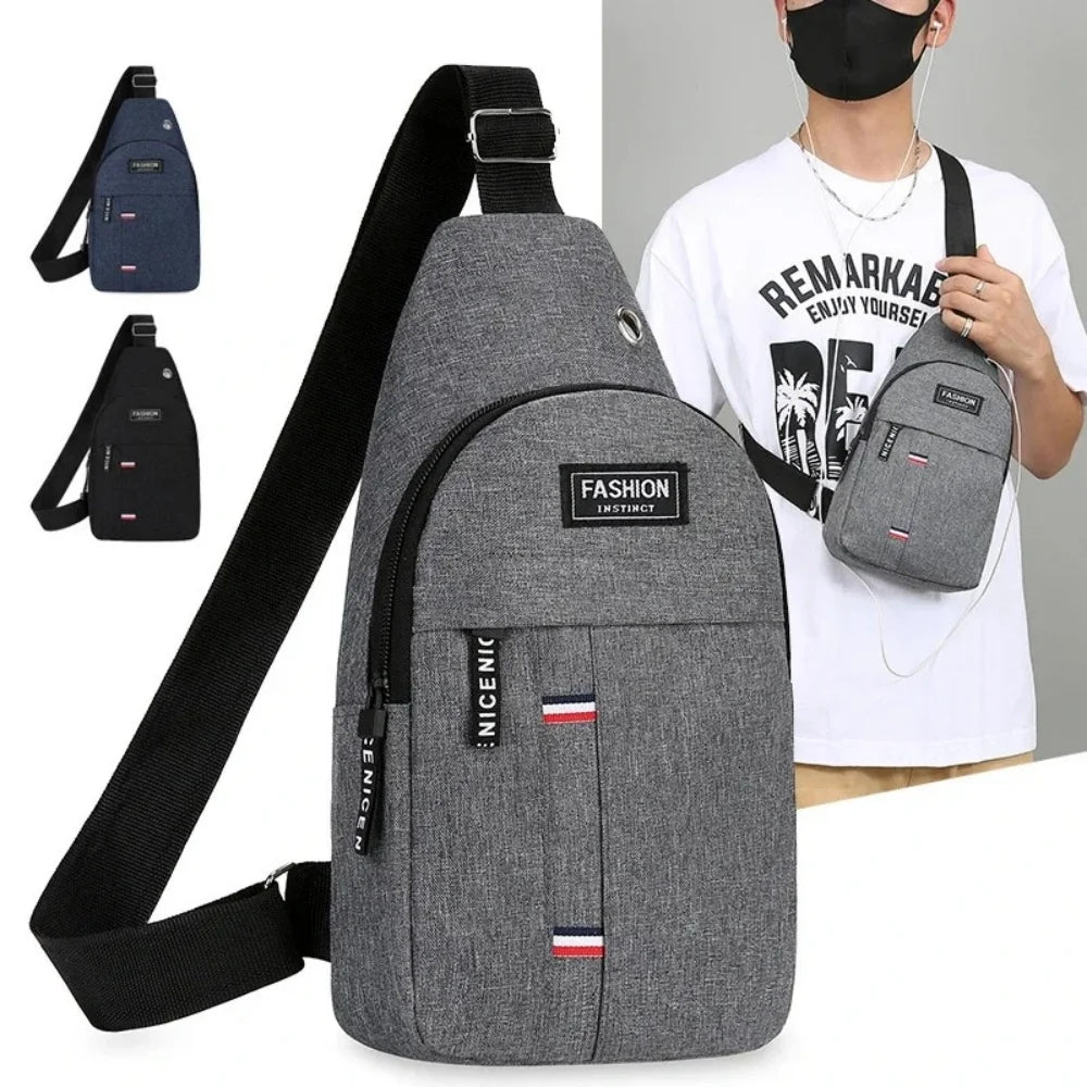 Classic Fashion Canvas Waterproof Sling Chest Crossbody Bag