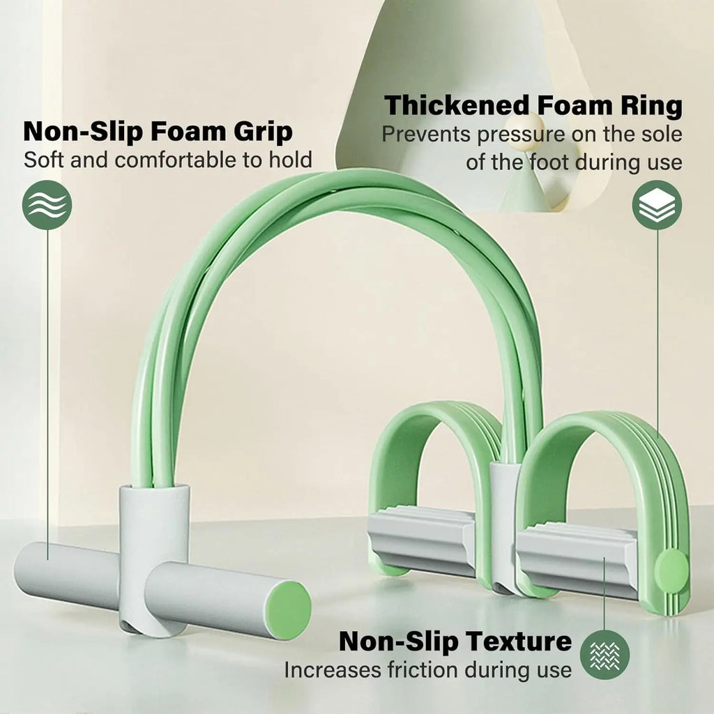 6 Tubes Natural Rubber Pedal Resistance Bands with Handles Multifunctional Yoga Pedal