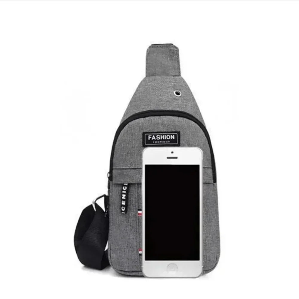 Classic Fashion Canvas Waterproof Sling Chest Crossbody Bag