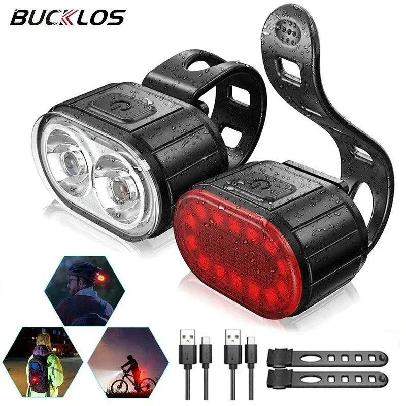 Bike Lighting Front and Rear Lights Bicycle Lamp Led Cycling Light