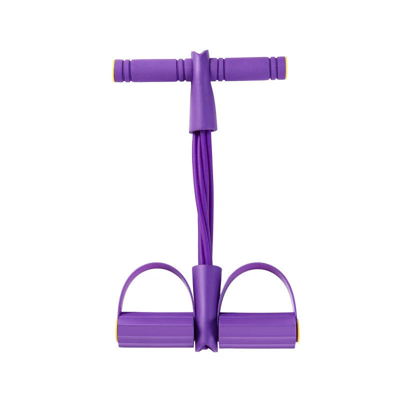 6 Tubes Natural Rubber Pedal Resistance Bands with Handles Multifunctional Yoga Pedal
