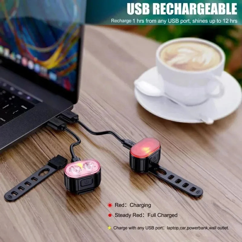 Bike Lighting Front and Rear Lights Bicycle Lamp Led Cycling Light