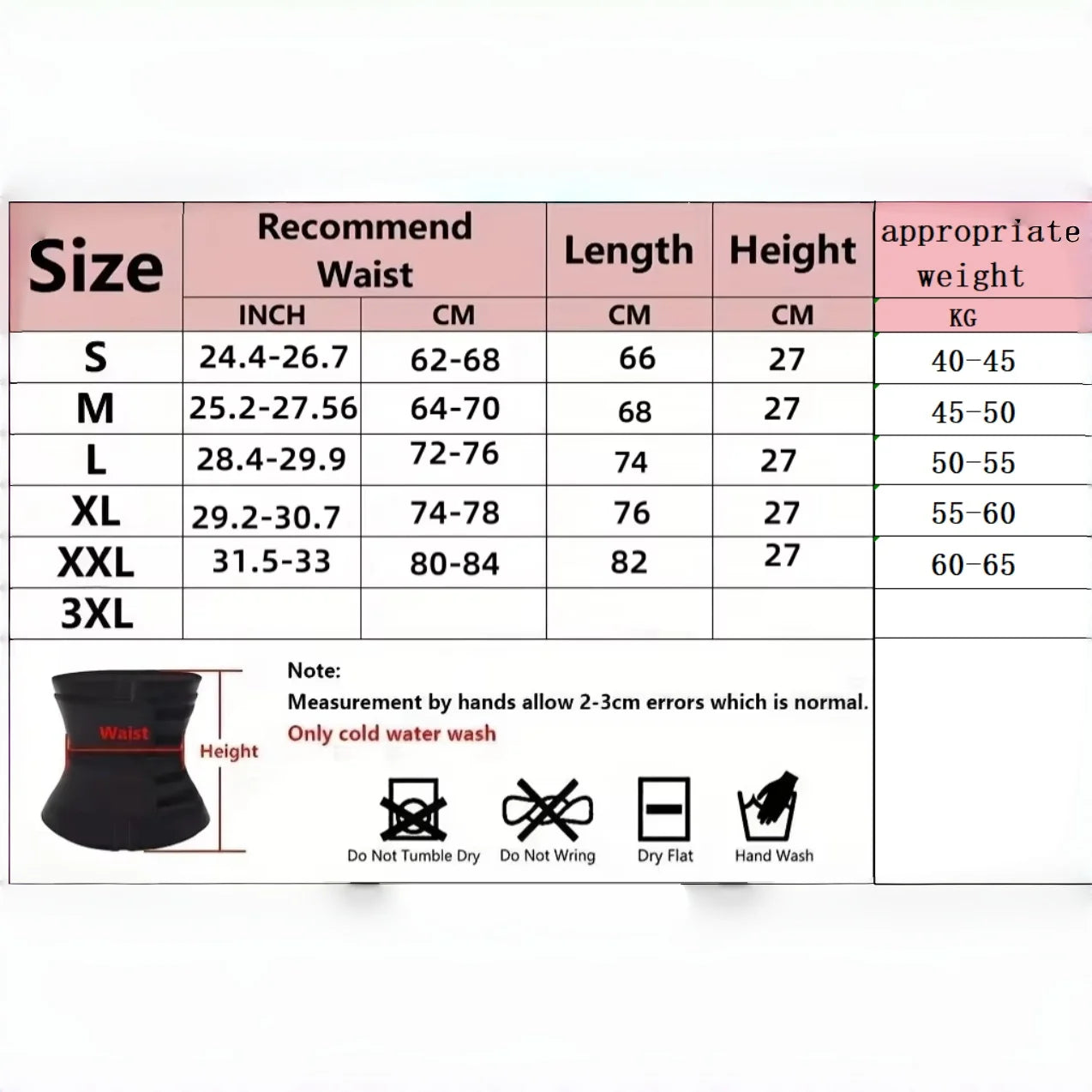 Waist Trainer Slimming Body Shaper Fitness Belt