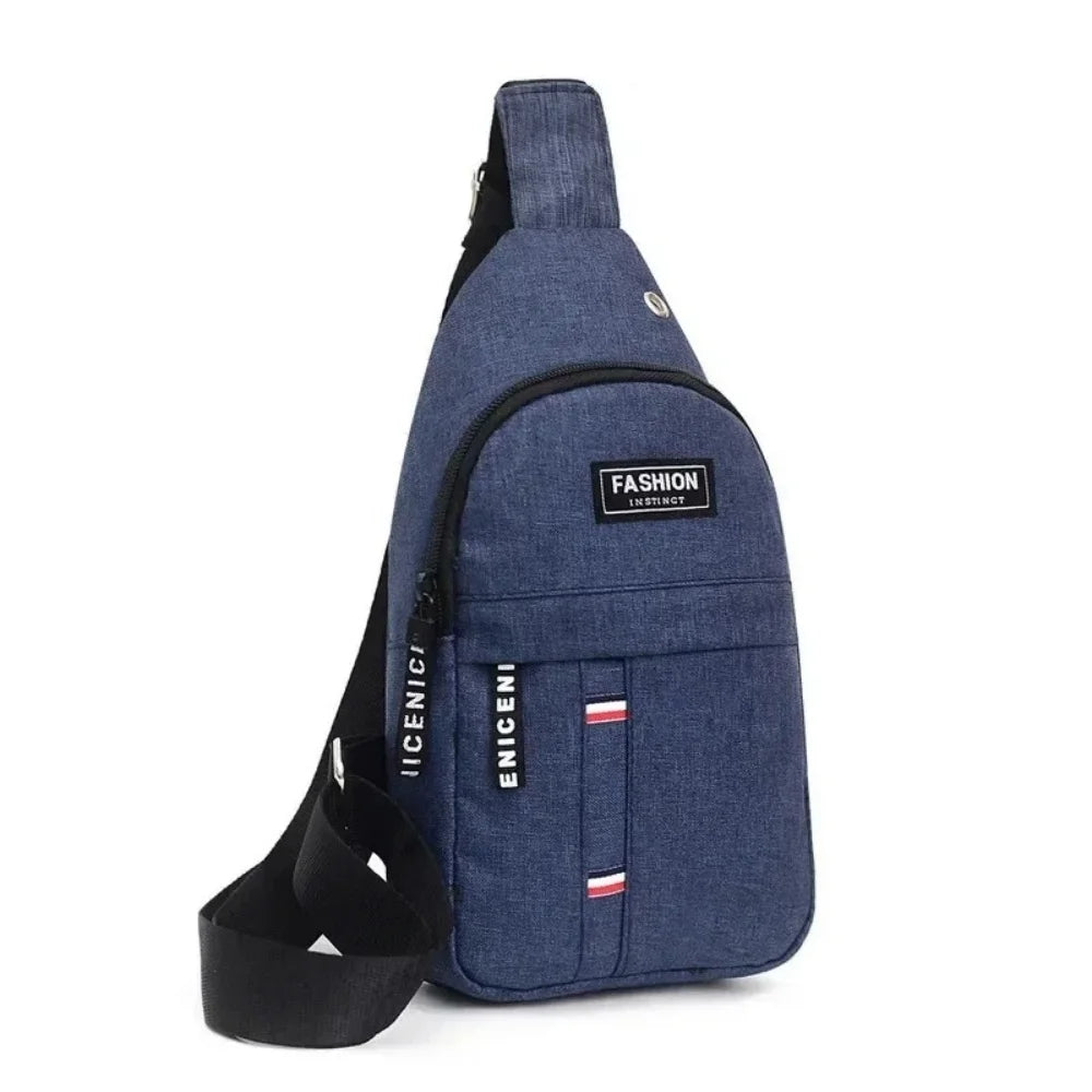Classic Fashion Canvas Waterproof Sling Chest Crossbody Bag