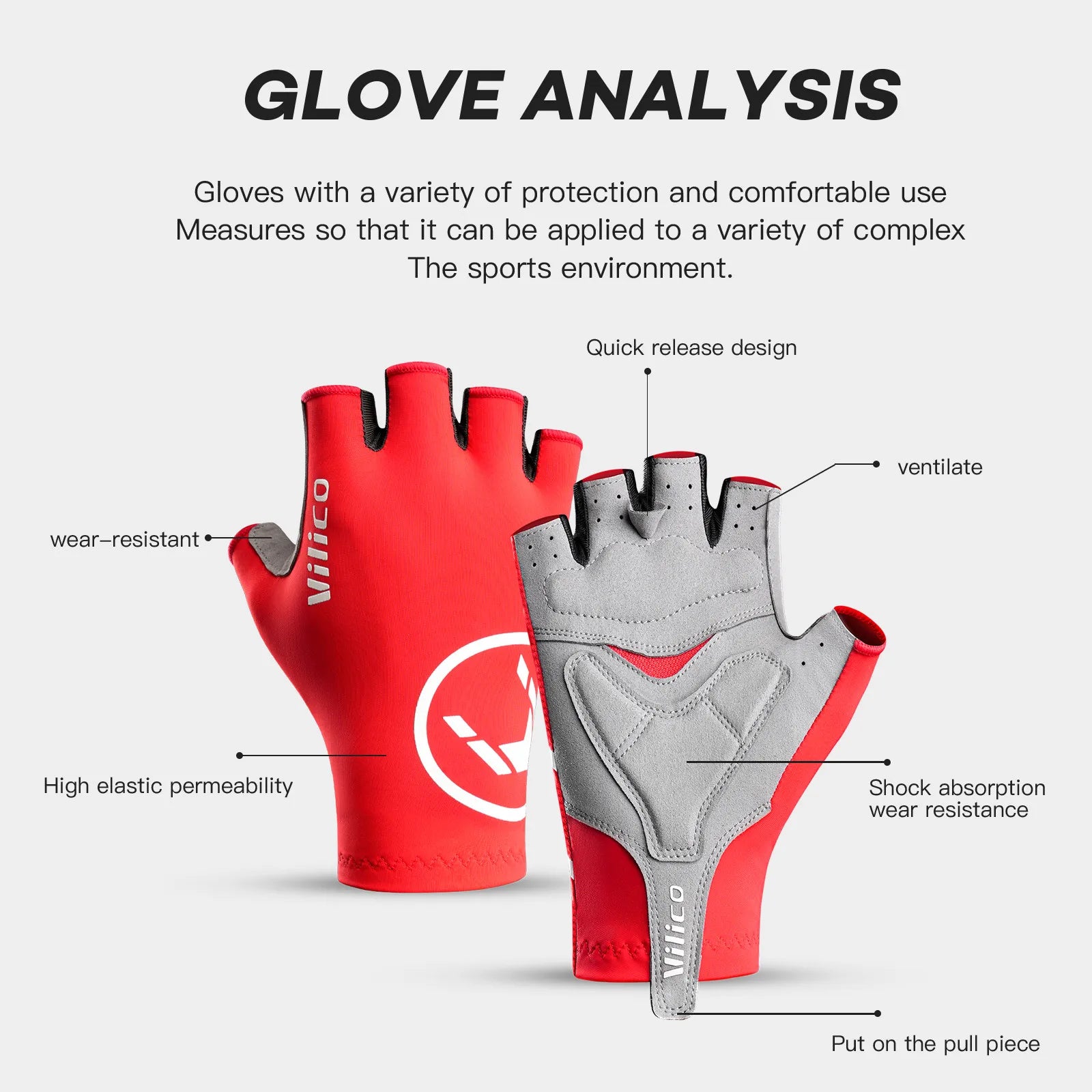 Anti-slip bicycle Gloves(half-Fingers)